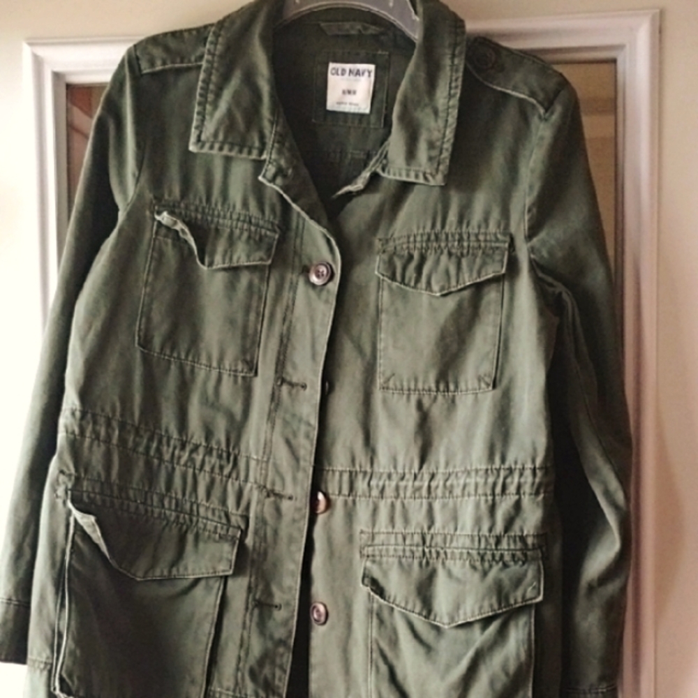 Old Navy Women's Olive Utility Jacket